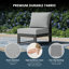 Chaise de patio sans accoudoirs à assise profonde avec cadre-1025138768-1025138769
