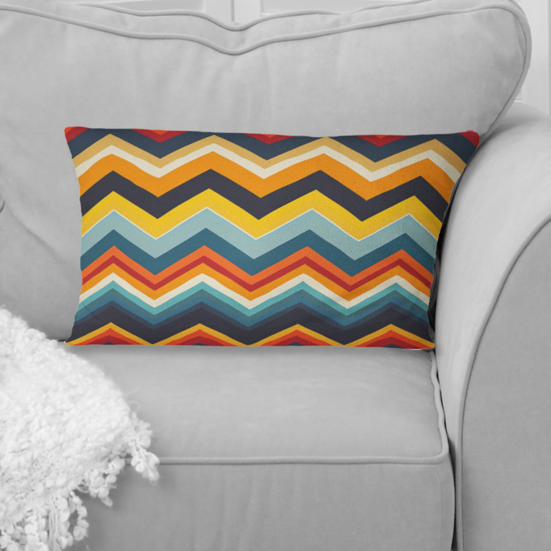 Coussin décoratif à chevrons