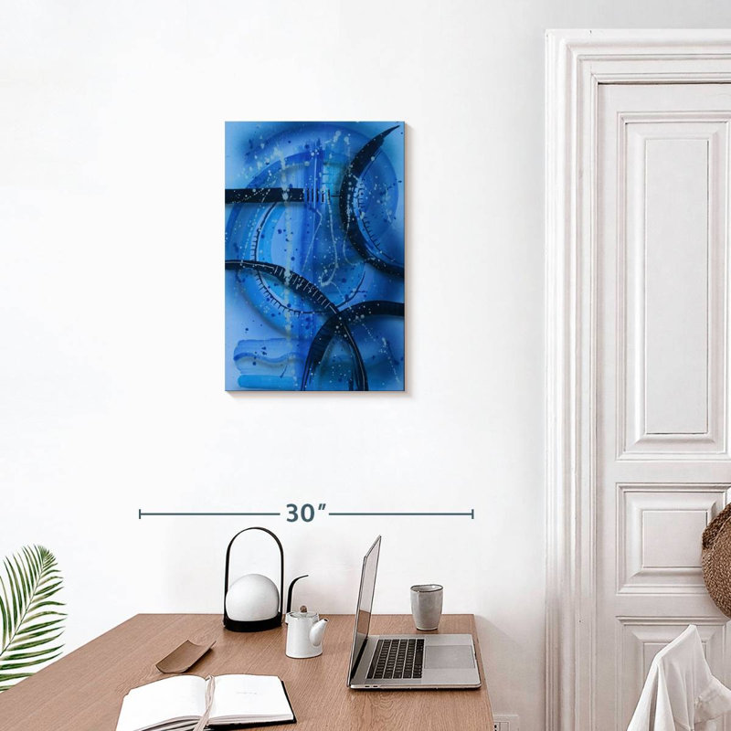 Avery Abstract Blue Tech, 24" H x 16" W