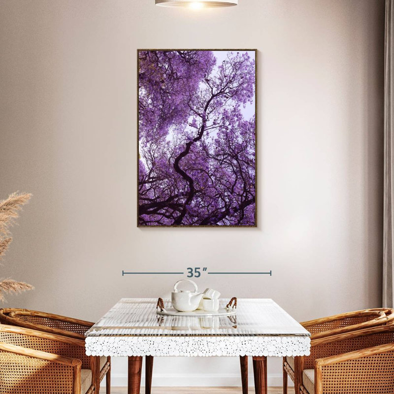 Under Jacaranda Tree, 29" x 43", Floating Frame Walnut