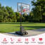 Panier de basketball extérieur réglable en hauteur avec roues, panneau en polycarbonate de 44 pouces pour les jeunes et les adultes, anneau de cour arrière - noir-130906503