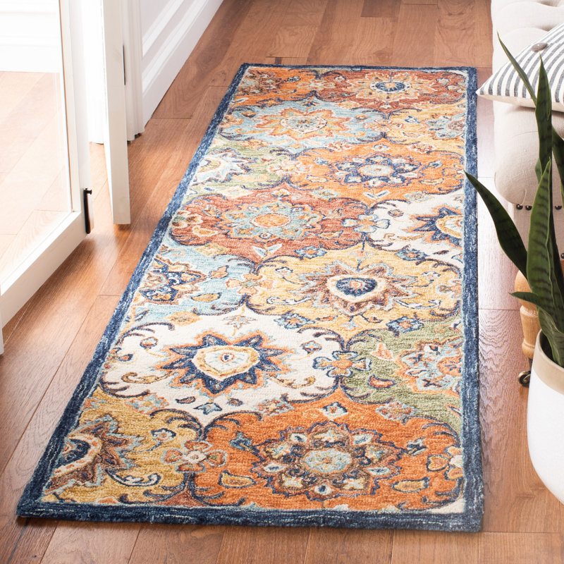 Calders Hand Tufted Wool Oriental Rug, Round 6'