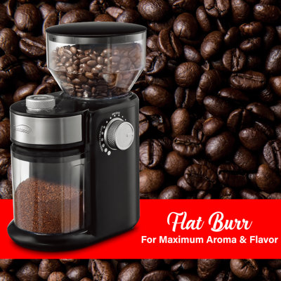 Brentwood Plastic Electric Flat Burr Coffee Grinder