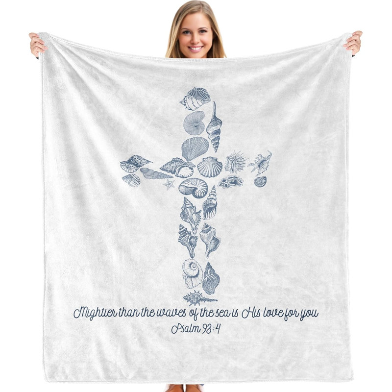 Cadeaux pour femmes Christian, couverture côtière Christian Beachy, cadeaux d'anniversaire pour femmes belle-sœur, jeté pour l'écriture de jeté pour lit, salon, 80 x 60 po