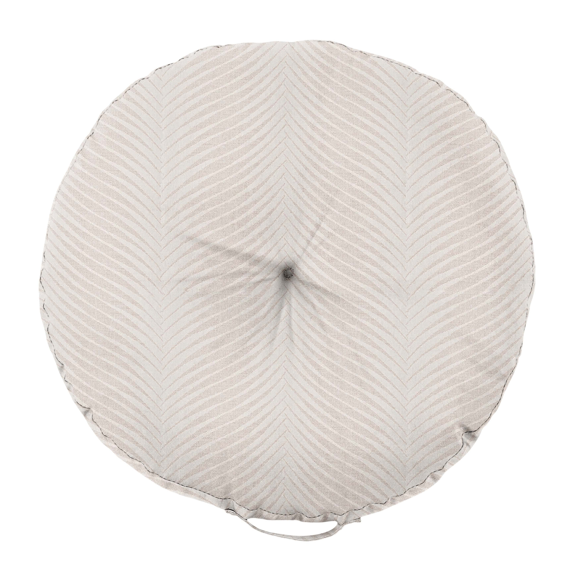 Antonia Sunbrella® Floor Circular Indoor/Outdoor Pillow Cover & Insert, Beige
