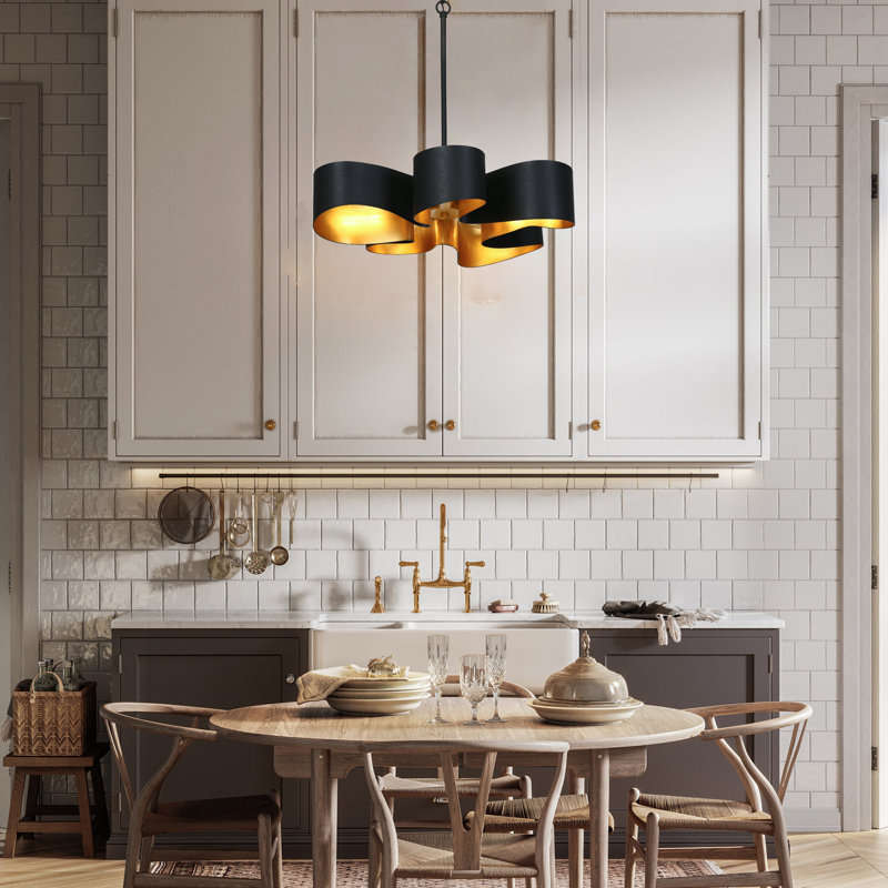 Grigor 5-Light Dimmable Drum Geometric Chandelier
