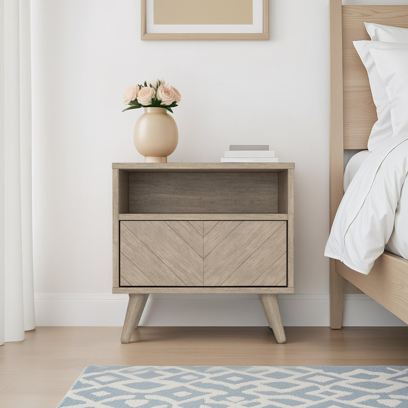 Aydelis 22'' W Nightstand, Grey