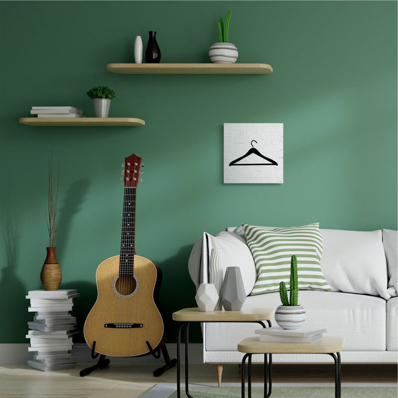 «Hanger Laundry Bathroom Design», impression sur toile, Toile tendue, H 17 po x l 17 po x P 1,5 po