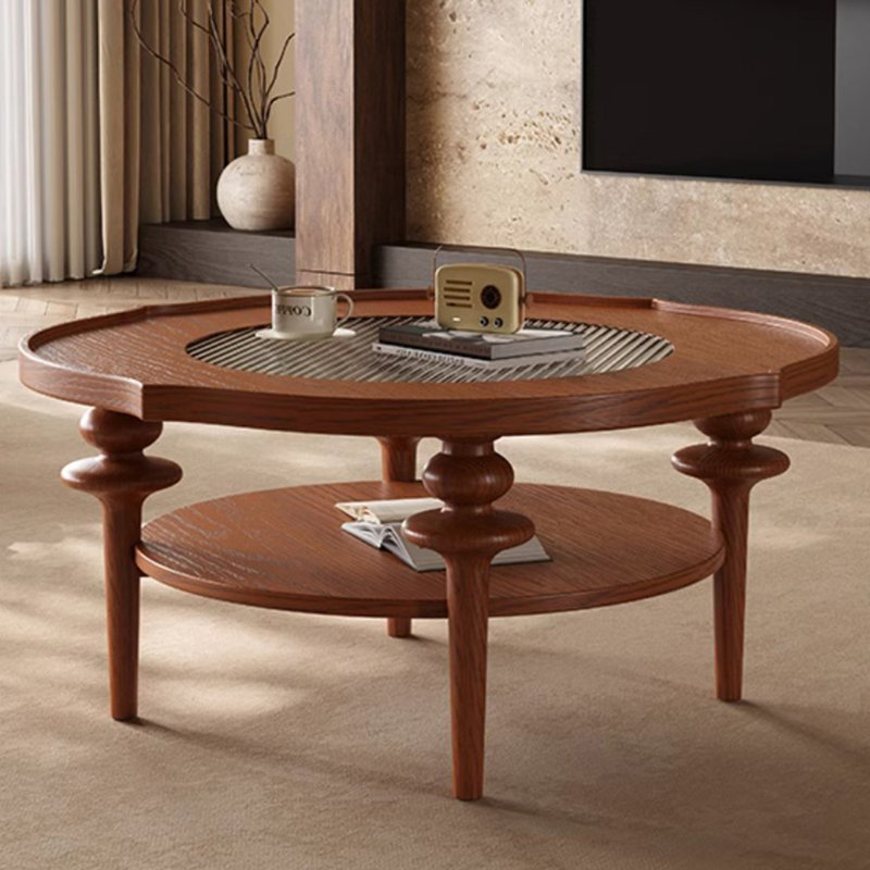 Creative design sense solid wood coffee table