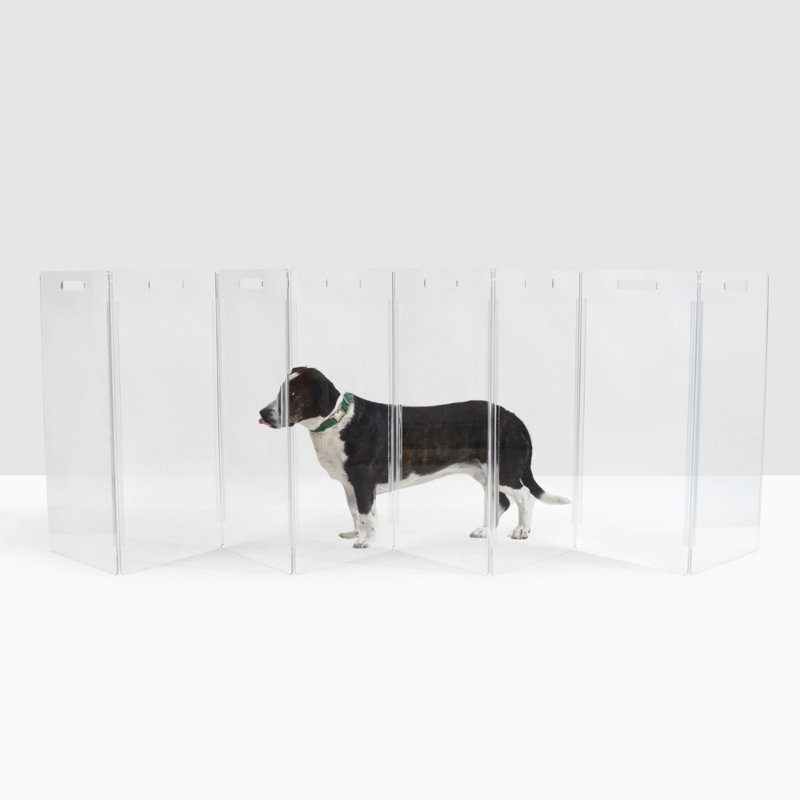 Barrière haute pour animaux Zig Zag, À 8 panneaux