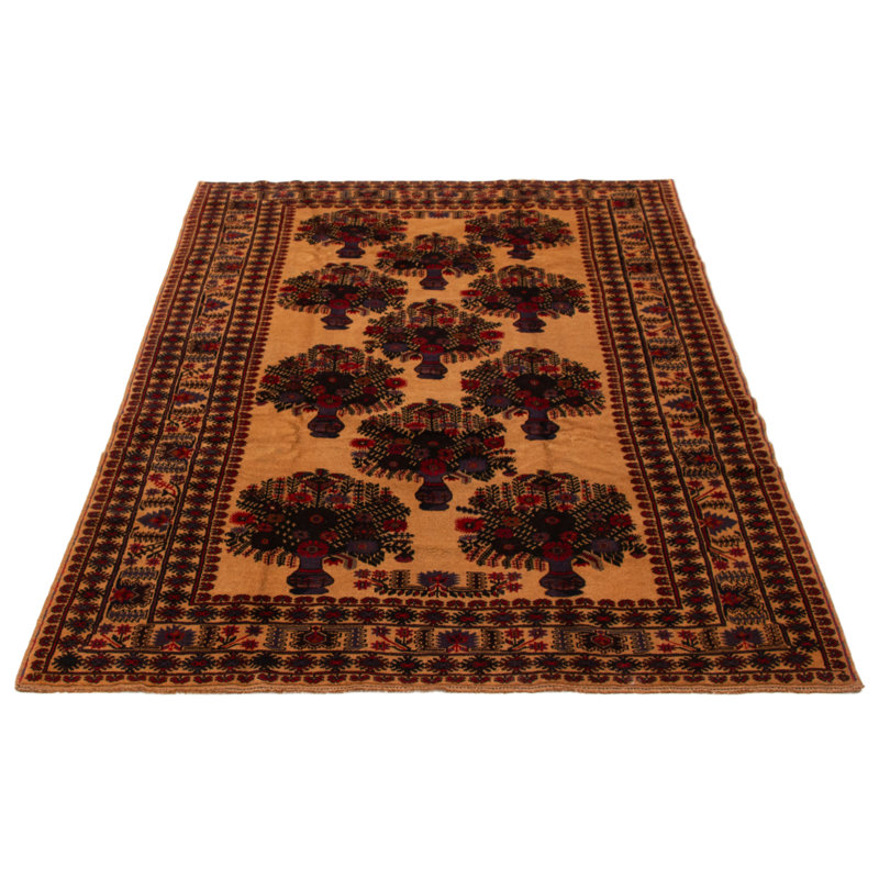 Tapis brun clair 6 pi 8 po x 9 pi 8 po Teimani