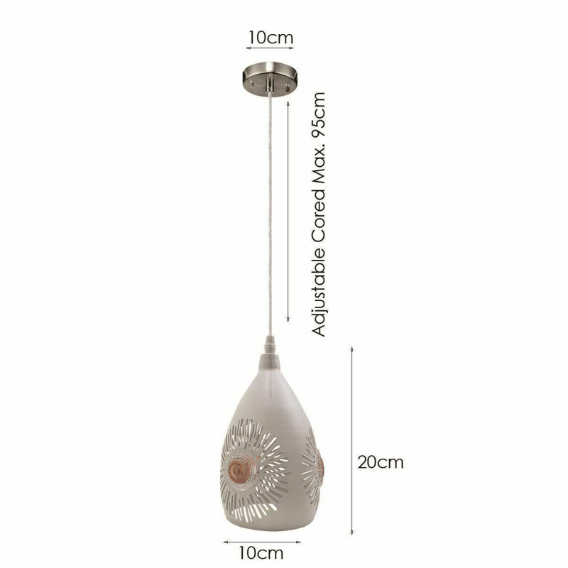 Benston 1 - Light White Single Pendant