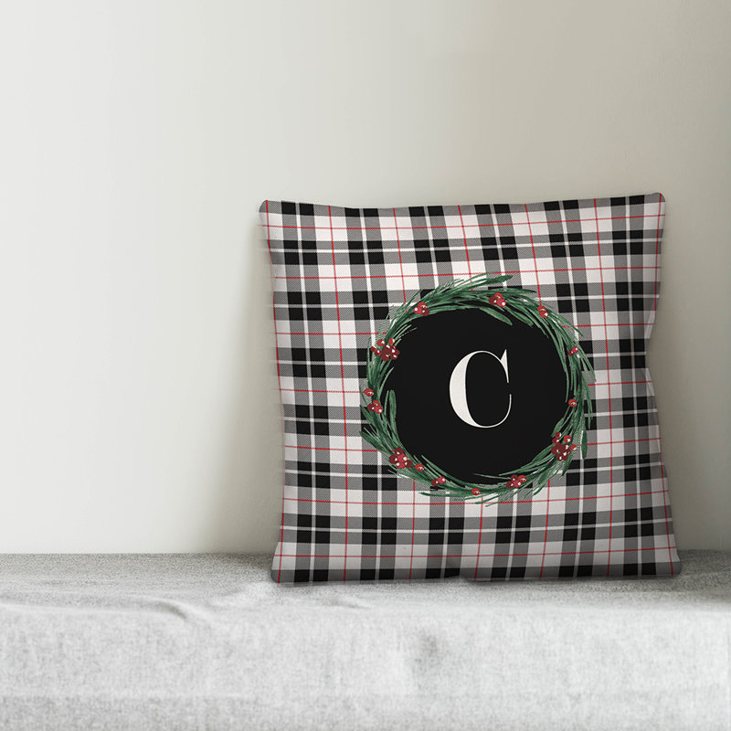 Checkered Throw Pillow, C
