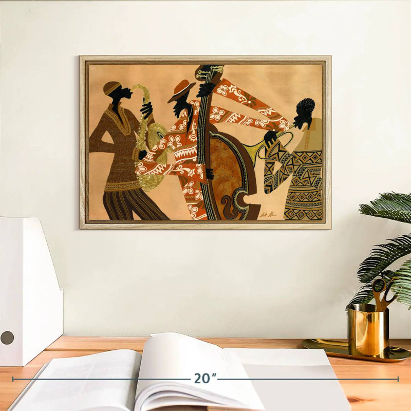 All That Jazz, Cadre flottant en bois naturel, 13 po x 9 po