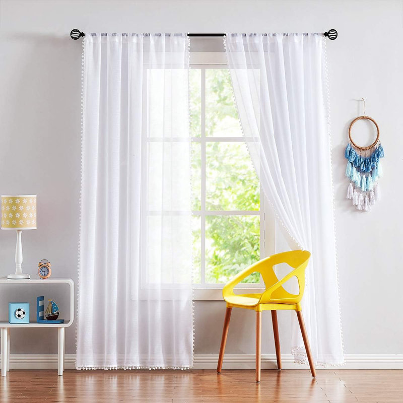 Caitria Semi Sheer Curtain Pair