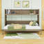 Lit escamotable simple en bois avec lumière DEL et station de charge USB