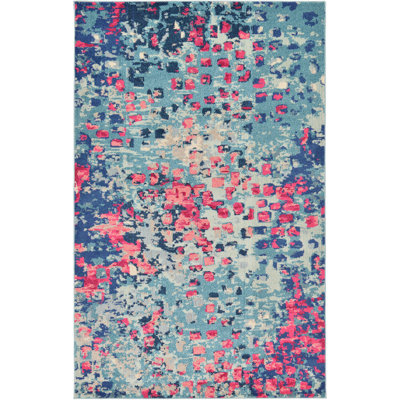 Auyeung Washable Abstract Indoor Rug