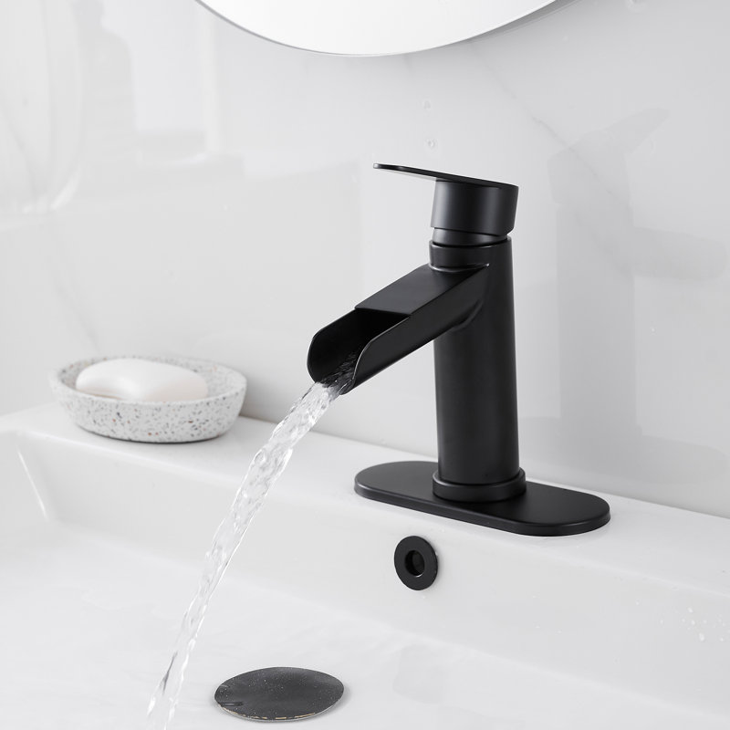 Robinet de salle de bain monocorps et monocorps, Noir mat