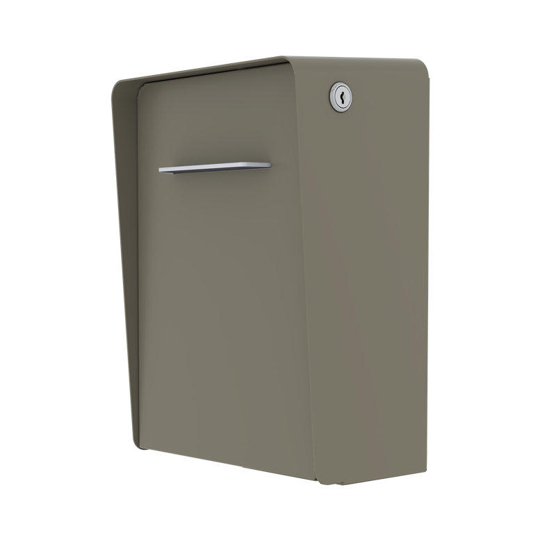Boîte aux lettres murale moderne verrouillable, Gris eucalyptus