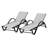 Rannon 24" W Aluminum Reclining Patio Chaise Lounge with Armrests-525043169
