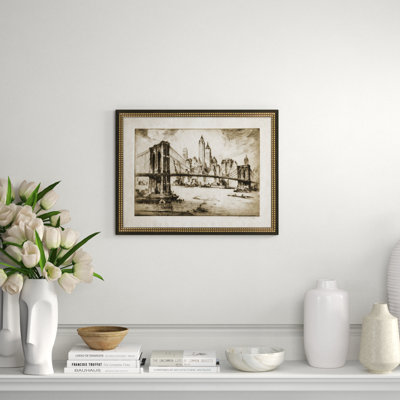 Pont de Brooklyn - peinture encadrée