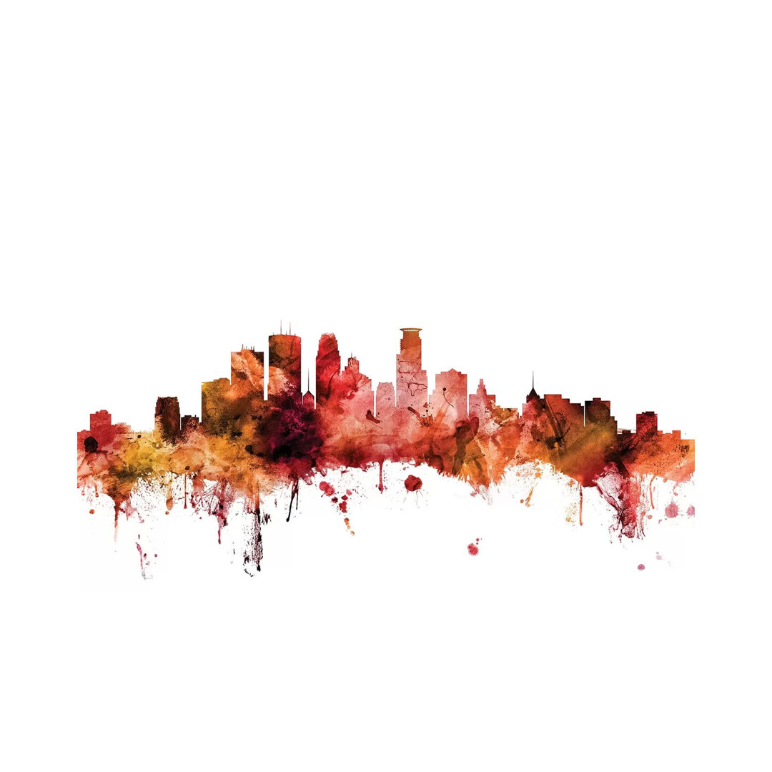 Minneapolis, Minnesota Skyline by Michael Tompsett - Wrapped Canvas Gallery-Wrapped Canvas GiclÃ©e