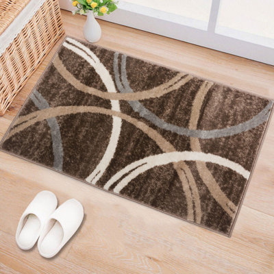 Devonshire Abstract Brown/Grey/Cream Area Rug