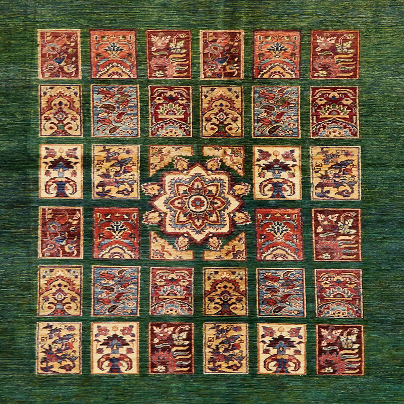Tapis abstrait moderne 716, Carré 3 pi