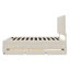Lit plateforme tapissier avec couchette simple et 3 tiroirs Christiano-887895015