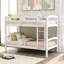 Lit simple superposé au-dessus blanc avec - Fabrication. Améliore le décor de la chambre à coucher. L 80,59 po x l 42,44 po et H 59,87 po