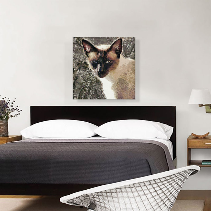 «Snowshoe Cat Breed Brown», impression sur toile tendue, H 26 po x l 26 po x P 0,75 po