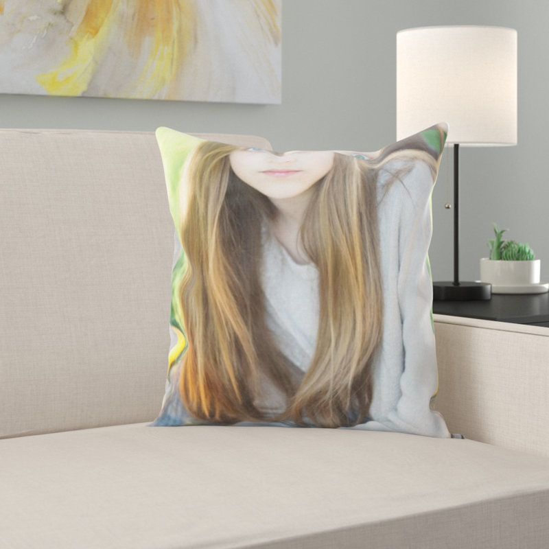 Housse et insert de coussin carré Little Girl