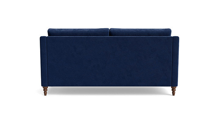 Vera Loveseat (70"), Walnut Finish (Turned), Performance Velvet - Uniform