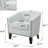 Edvardas Upholstered 29.11 Wide White Faux Leather Tufted Barrel Club Chair with Nailhead Trim-594334081