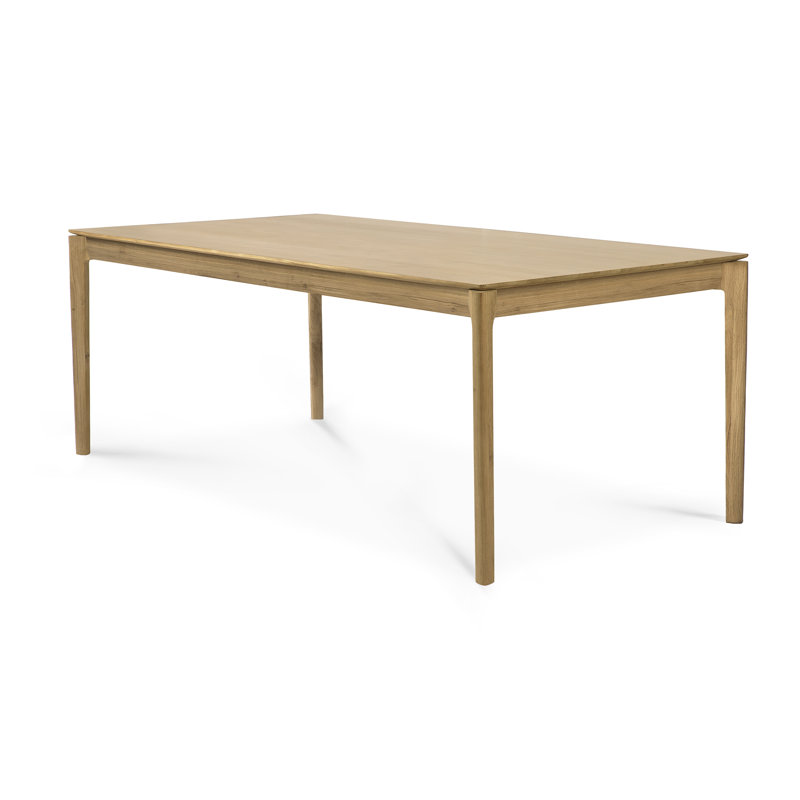 Bok Solid Wood Dining Table, 30"H x 55.5"L x 31.5"W, Varnished Oak