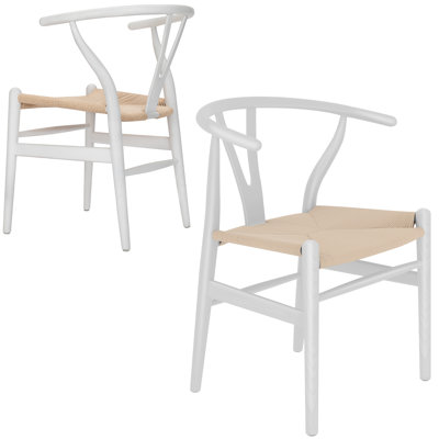 Chaise de salle à manger en bois massif, chaise Mid-Century