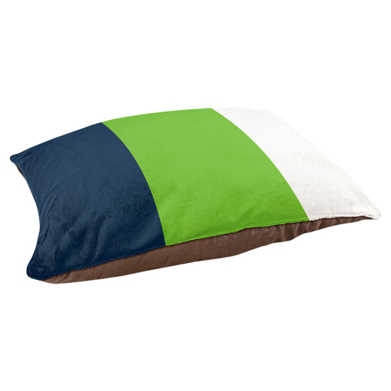 Coussin Atlanta, Petit (l 28 po x P 18 po x H 6 po), Navy Blue/Green/White