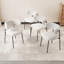 Ensemble de table et de salle à manger en bois aggloméré rectangulaire de 62,9 pouces, ensemble de 4 pièces, table de salle à manger élégante, table de salle à manger de cuisine, robuste et durable, facile à assembler, convenant à une salle à manger avec 4 à 6 personnes-1394561103