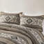Ensemble de courtepointe en microfibre 4 pièces à volants et coussin décoratif - Elegance décorative glamour pour chambre-119105707