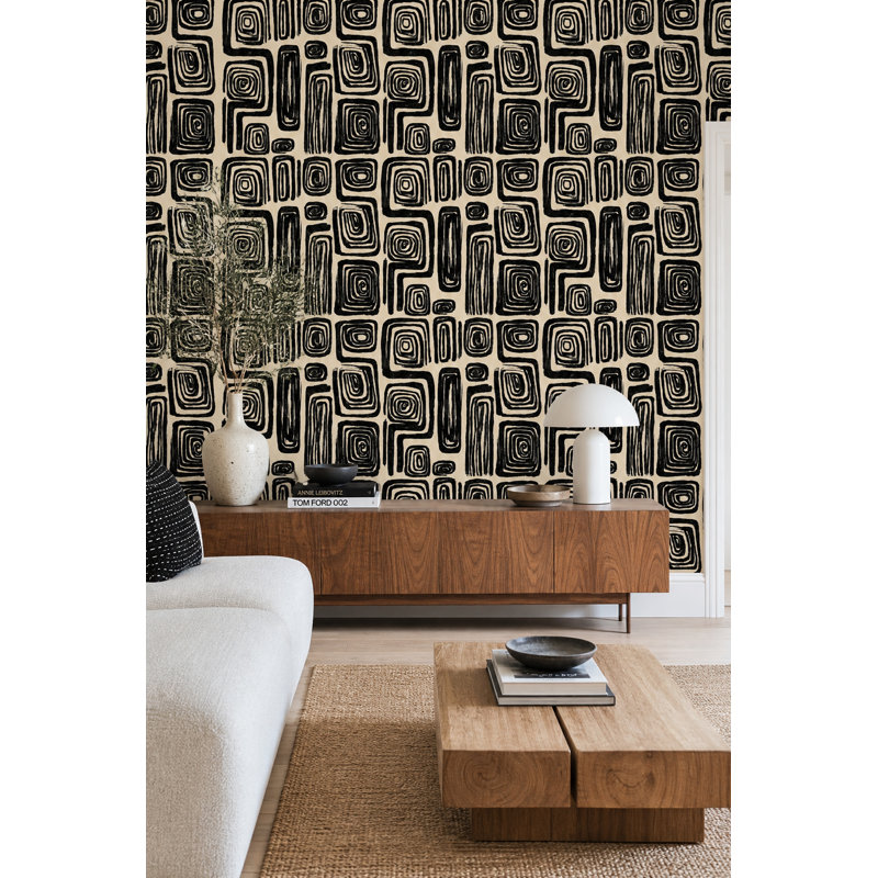 Papier peint moderne Mid Century, Non-Woven Non-Pasted