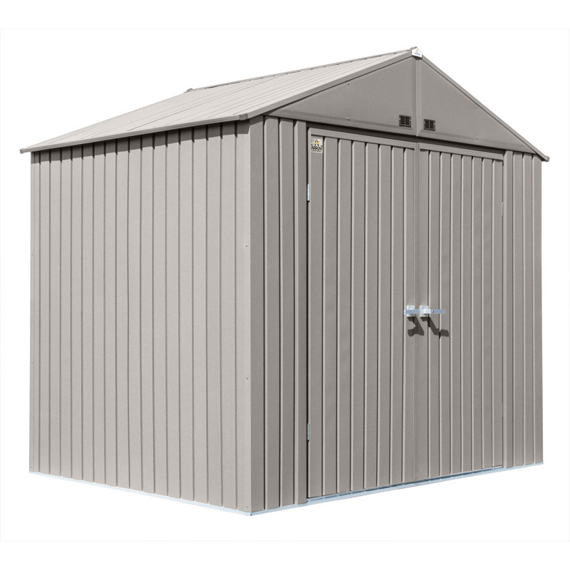 Elite Steel Storage Shed, 8X6, Cool Grey
