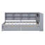 Lit de jour simple avec 2 tiroirs, lit de jour avec tablette de rangement et ports de chargement USB, lit de jour-324715220