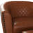 Janajah 28" W Faux Leather Upholstered Barrel Chair with Matching Ottoman (Set of 2) -94574407