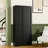 61" Black Metal Kitchen Pantry Cabinet Adjustable Storage With 4 Shelves