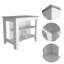 Îlot de cuisine, quatre pieds, trois tablettes-129164683-129164682