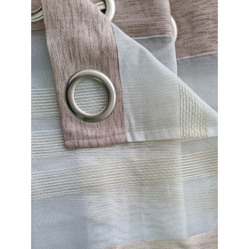 Ladene Sheer Sliding Panel Single Panel, Beige, Width 140 x Drop 137cm