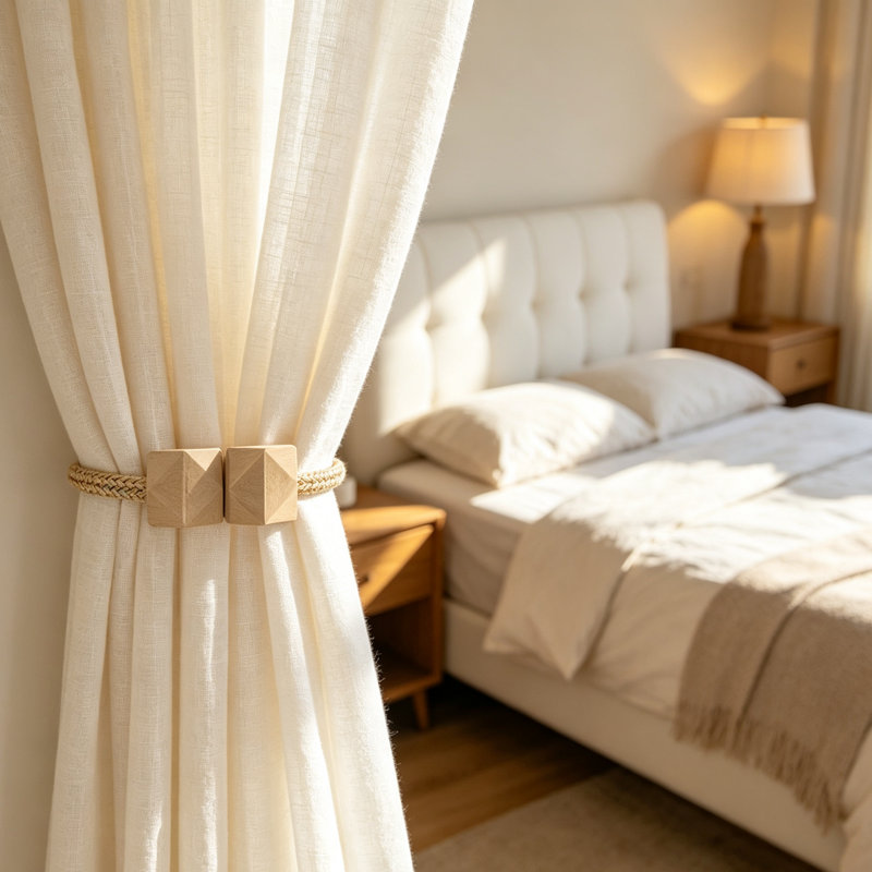 Natural Fabric Curtain Holdback/Tieback