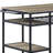 Functional Kitchen Island With 6 Open Compartments And Weight Limits Black Oak Rectangular Design Storage