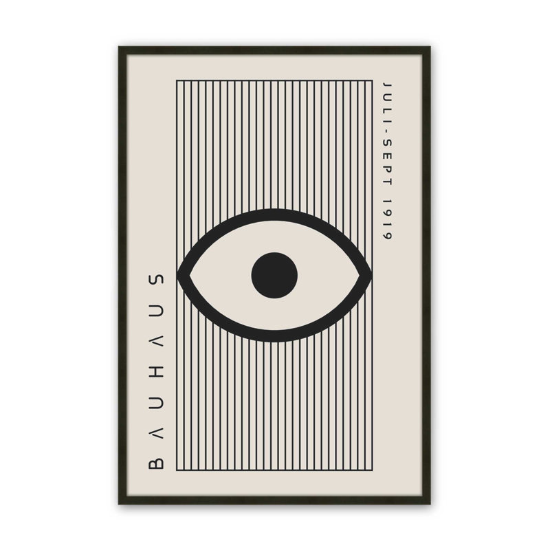 Imprimé géométrique Bauhaus, Noir satiné, H 21 po x l 17 po