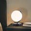 Lampe de table Globe Lampe de table Mid-Century en verre Lampe de bureau noire Lampe sur pied en métal